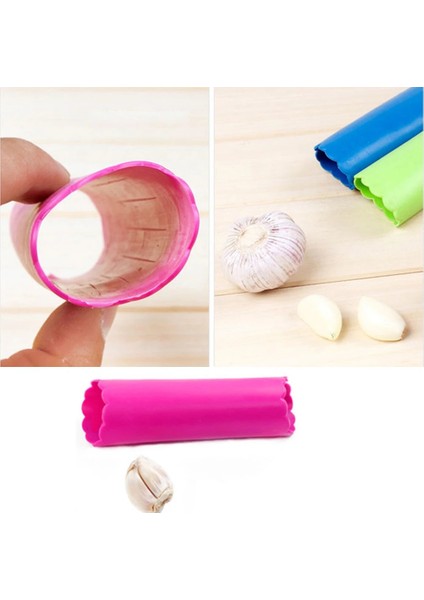Rastgele Renk 1 Adet Silikon Sarımsak Soyucu Sarımsak Basın Rocker Cocina Pelador De Ajos Cozinha Овощерезка Ручная Мельница Для Чеснока Чеснокодавка (Yurt Dışından)