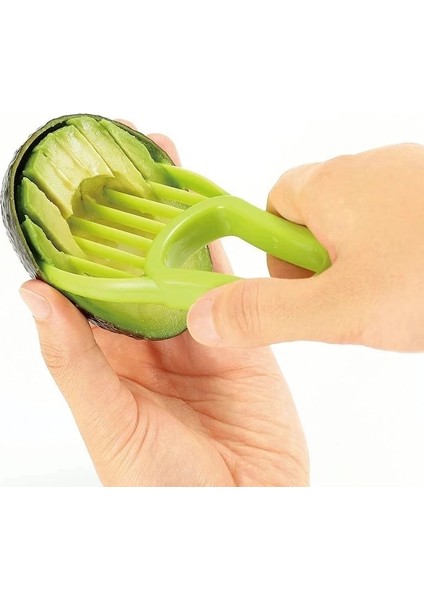 Yeşil 3 In 1 Avokado Dilimleyici Shea Tart Tereyağı Meyve Soyucu Kesici Hamuru Ayırıcı Plastik Bıçak Mutfak Sebze Araçları Mutfak Aletleri (Yurt Dışından) fırsatları