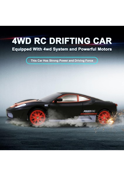 Uzaktan Kumandalı Araba Rc Drift Araba 2.4ghz 1:24 Ölçekli 4WD 15KM/H Yüksek Hızlı Model Araç LED Işıklı Sürüklenen Lastik Yarışı Spor Oyuncak Araba Yetişkinler Için Erkek Kız Çocu (Yurt Dışından) modelleri