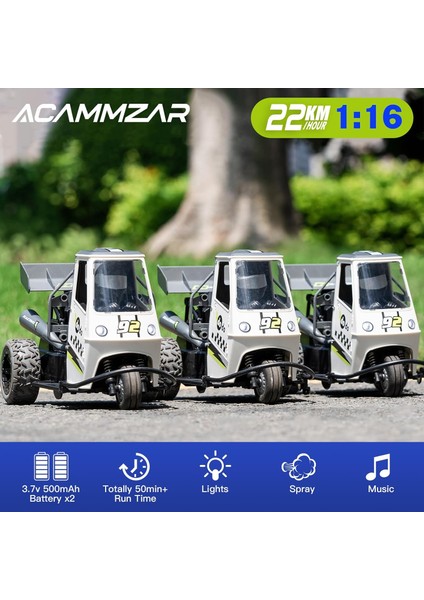 Çocuklar Için Uzaktan Kumandalı Araba, 1:16 Rc Motosiklet, 22+Km/h Uzaktan Kumandalı Üç Tekerlekli Motosiklet Araba, Işıklı, Erkek Kız Oyuncak Hediyesi Için Sprey (Yurt Dışından) fiyatları