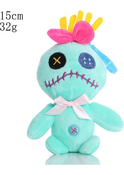Scrplush Oyuncak Peluş Oyuncak Kolye Karikatür Lilo ve Stitch Yumuşak Peluş Kawaii Yeşil (Yurt Dışından)