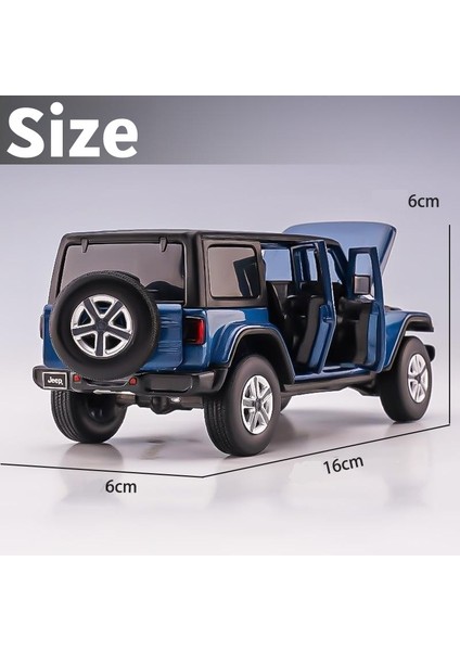 1:32 Jeep Wrangler Sahara Döküm Oyuncak Araba Modeli Suv Minyatür Filibir Kapılar Açık (Yurt Dışından)