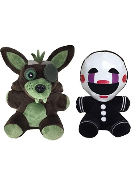 Phantom Foxy ve Kukla Peluş Oyuncak Seti Doldurulmuş Hayvan Çocuk Fan Yapımı Peluşlar Erkek Kız Için Peluş Hediye 2 Adet (Yurt Dışından)