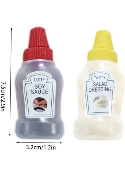 2 Paket 2/3 Adet Mini Baharat Sos Şişesi Taşınabilir Domates Ketçap Şişesi Salata Sosu Kabı Bento Yemek Kabı Mutfak Kavanozları (Yurt Dışından)