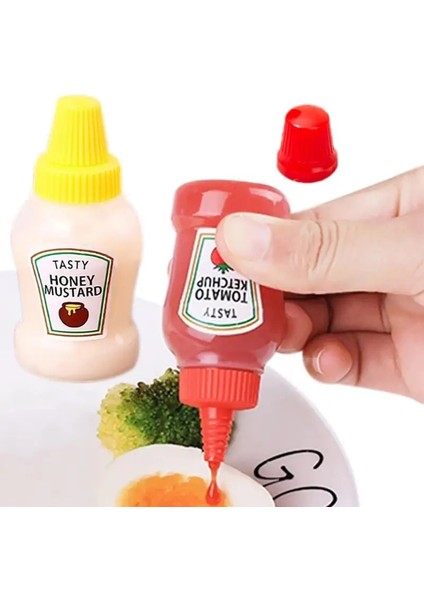 2 Paket 2/3 Adet Mini Baharat Sos Şişesi Taşınabilir Domates Ketçap Şişesi Salata Sosu Kabı Bento Yemek Kabı Mutfak Kavanozları (Yurt Dışından)