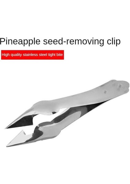 01 Çilek Soyucu Klipler Meyve Soyucu Ananas Tart Dilimleme Kesici Paslanmaz Çelik Mutfak Bıçağı Alet Ananas Dilimleme Klipleri (Yurt Dışından)