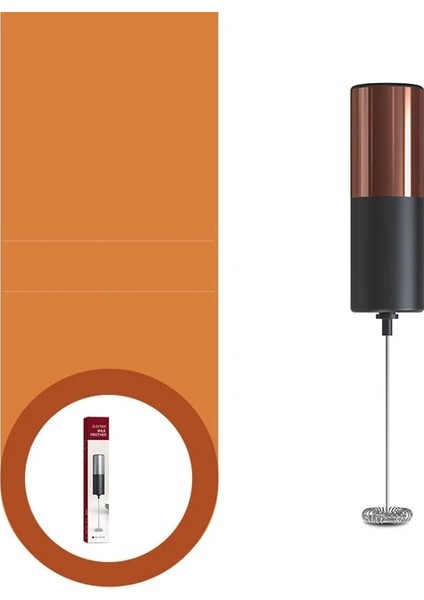 Siyah ve Bakır Lmetjma Elektrikli Süt Köpürtücü Mini Foamer Kahve Makinesi Yumurta Çırpıcı Çikolata Cappuccino Karıştırıcı Taşınabilir Blender KC0470 (Yurt Dışından)