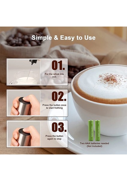 Siyah ve Bakır Lmetjma Elektrikli Süt Köpürtücü Mini Foamer Kahve Makinesi Yumurta Çırpıcı Çikolata Cappuccino Karıştırıcı Taşınabilir Blender KC0470 (Yurt Dışından)