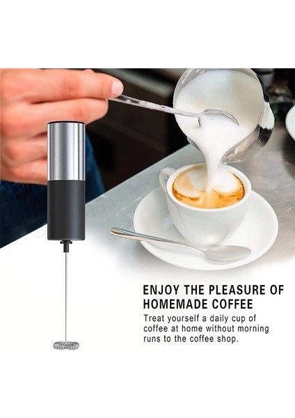 Siyah ve Bakır Lmetjma Elektrikli Süt Köpürtücü Mini Foamer Kahve Makinesi Yumurta Çırpıcı Çikolata Cappuccino Karıştırıcı Taşınabilir Blender KC0470 (Yurt Dışından)