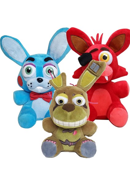 7 Inç Fnaf Peluş Set - Korsan Foxy ve Bonnie - Çocuklar Için Doldurulmuş Hayvan Peluş Oyuncaklar (Yurt Dışından)