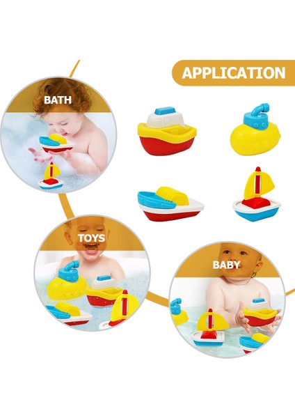 4 Pcs Çocuk Banyo Oyuncakları Bebek Karikatür Banyo Bebek Tekne Banyo Oyuncak (Yurt Dışından) modelleri