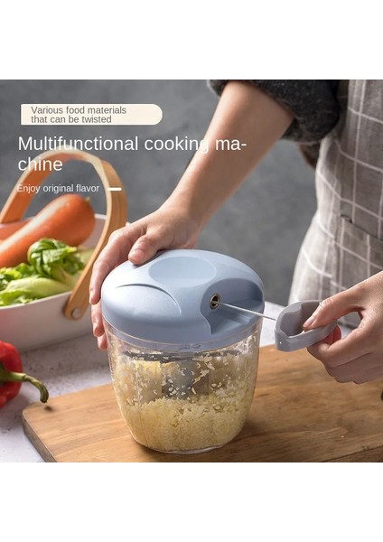 500ML Mavi Sarımsak Kıyıcı 500/900ML Manuel Döndürme Meyve Sebze Kesici Kıyıcı Dilimleme Sarımsak Kırıcı Soyucu Öğütücü Blender Et Kıyma Makineleri (Yurt Dışından) fırsatları