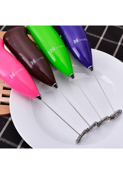 Yeşil Elektrikli Yumurta Çırpıcı Sütlü Içecek Kahve Çırpma Mikser Frother Foamer Mini Kolu Karıştırıcı Mutfak Pişirme Araçları (Yurt Dışından)