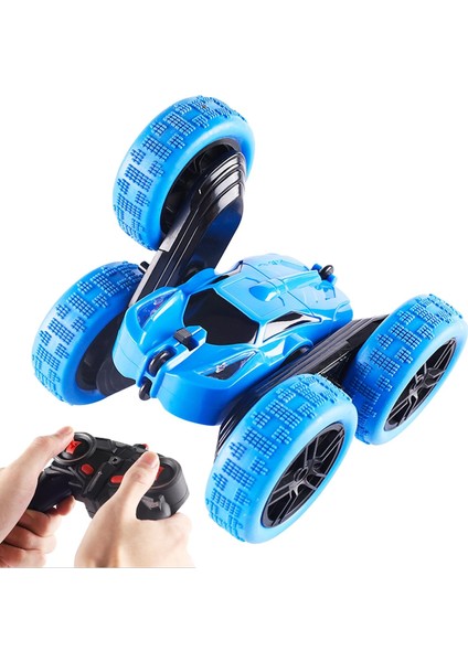 Uzaktan Kumandalı Araba, Rc Arabalar 2.4ghz Hızlı Dublör Rc Araba, 4WD 360° Dönen Farlı Rc Kamyonlar, Off Road Rc Paletli Noel Oyuncak Arabalar Çocuklar Için Erkek Kız Doğum Günü (Yurt Dışından)