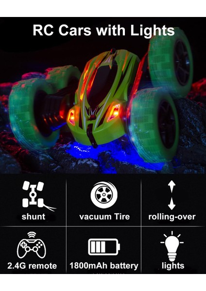 Uzaktan Kumandalı Araba, Rc Arabalar 2.4ghz Hızlı Dublör Rc Araba, 4WD 360° Dönen Farlı Rc Kamyonlar, Off Road Rc Paletli Noel Oyuncak Arabalar Çocuklar Için Erkek Kız Doğum Günü (Yurt Dışından) modelleri