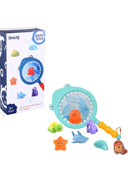 Sprey Banyo Oyuncakları, Suda Balık Tutma Banyosu, Çocuk Seti, Sıcaklığa Duyarlı Renk Değiştiren Hayvanlar (Yurt Dışından)