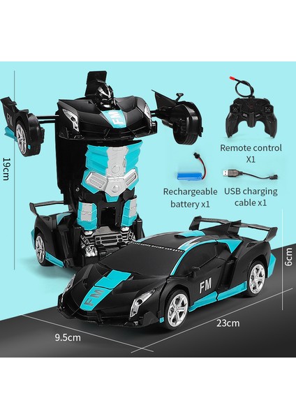 Ikisi Bir Arada Elektrikli Uzaktan Kumandalı Araba Dönüşüm Robotu Tek Tuşla Dönüşüm Araba Dış Mekan Uzaktan Kumandalı Spor Araba (Yurt Dışından)