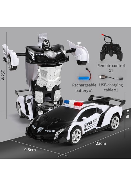 Ikisi Bir Arada Elektrikli Uzaktan Kumandalı Araba Dönüşüm Robotu Tek Tuşla Dönüşüm Araba Dış Mekan Uzaktan Kumandalı Spor Araba (Yurt Dışından)