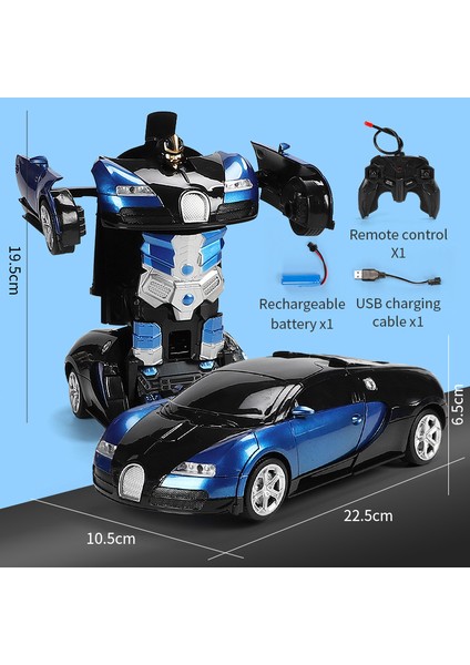 Ikisi Bir Arada Elektrikli Uzaktan Kumandalı Araba Dönüşüm Robotu Tek Tuşla Dönüşüm Araba Dış Mekan Uzaktan Kumandalı Spor Araba (Yurt Dışından)