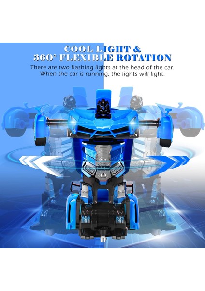 Uzaktan Kumandalı Araba - Robot Rc Arabaları Dönüştürün Tüm Leri Içerir: Tek Tuşla Deformasyon ve 360 Derece Dönen Sürüklenme, Erkekler/kızlar Için Mevcut Noel Doğum Günü Hediy (Yurt Dışından)