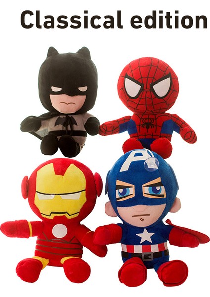 Disney Marvel Avengers Peluş Oyuncak Kaptan Amerika Örümcek Adam Demir Adam Hulk Loki Thor (Yurt Dışından)