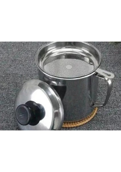 15.5X15.5CM Pastırma Gres Kabı Mutfak Yağı Kabı Süzgeçli Kutu Mağaza Et Kızartma Yağı ve Pişirme Yağı Depolama Için (Yurt Dışından)