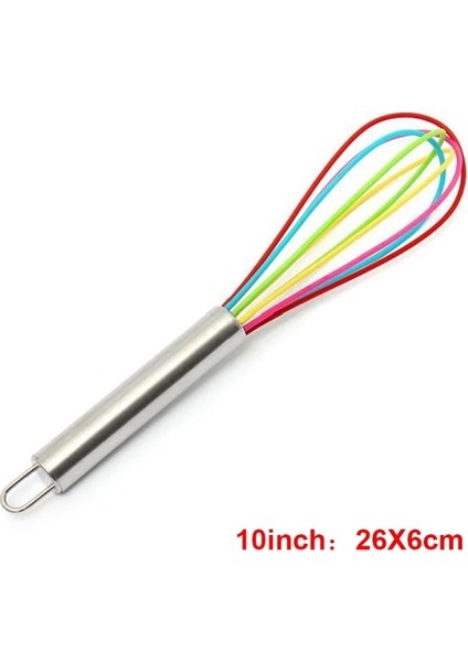 10 Inç 3 Boyutları Silikon Yumurta Çırpıcı Içecek Çırpma Mikser Manuel Paslanmaz Çelik Saplar Yumurta Krem Karıştırma Blender Mutfak Pişirme Araçları (Yurt Dışından)