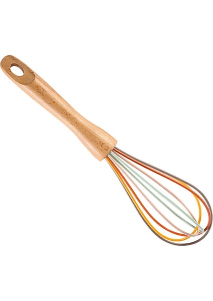 8 Inç Silikon Çırpma Manuel Ahşap Saplı Yumurta Çırpıcı Hamur Blender El Karıştırma Çubuğu Mutfak Pişirme Aracı, 10 Inç (Yurt Dışından) modelleri