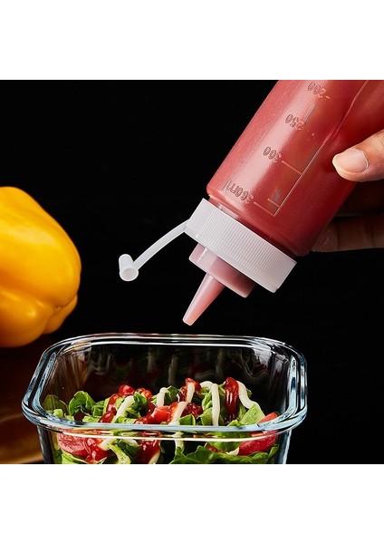 250 ml Beyaz Çeşni Sıkma Şişeleri, Ketçap Hardal Mayo Sıcak Soslar Zeytinyağı Şişeleri Mutfak Gadget'ı (Yurt Dışından)