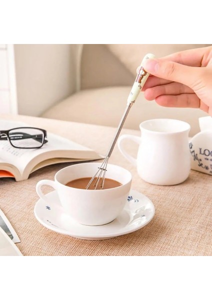 Mavi Çırpma Yumurta Çırpıcı Mini Küçük El Kahve/süt Köpürtücü Tel Kırbaç Balon Pişirme Metal Yumurta Aracı Pişirme (Yurt Dışından)