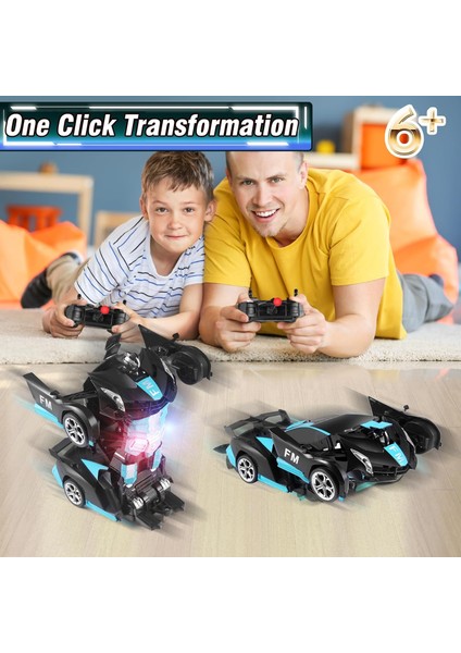 3-8 Yaşındaki Çocuklar Için Uzaktan Kumandalı Araba, 4 5 6 7-12 Erkek Kız Çocuklar Için Rc Araba Oyuncakları, 360° Döndürülebilen Tek Tuşla Dönüşen Robot, En Iyi Noel Doğum Günü He (Yurt Dışından)