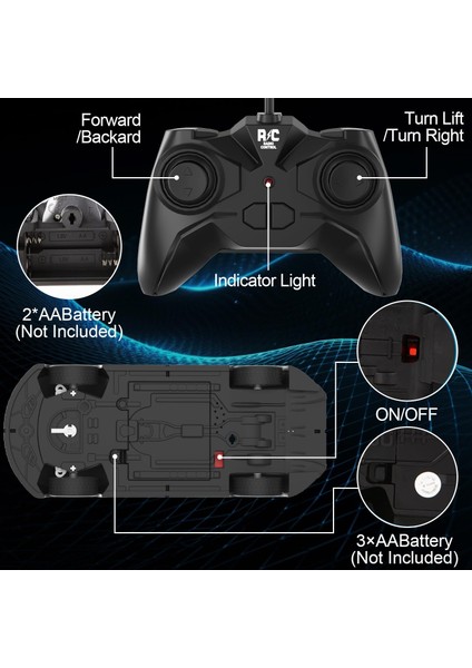 Uzaktan Kumandalı Araba, 1/22 Ölçekli Light Up Yarış Arabası Oyuncakları, Serin LED Işıklı Çocuklar Için Rc Araba, Hobi Rc Araba Oyuncakları 3 4 5 6 7 8 Yaşındaki Erkek Kızlar Için (Yurt Dışından) fiyatları