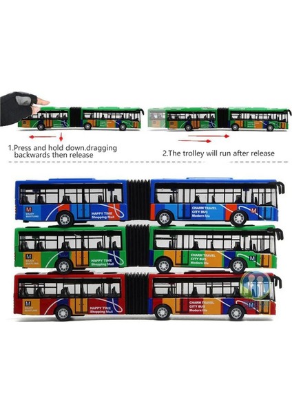 1:64 Alaşım Şehir Içi Otobüs Model Araba Şehir Ekspres Otobüs Çift Otobüs (Yurt Dışından)