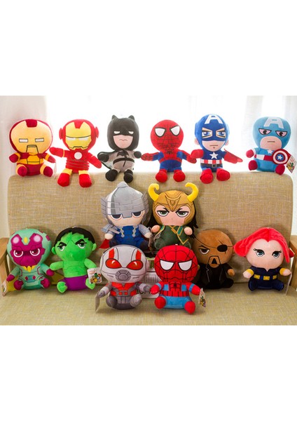 Disney Marvel Avengers Peluş Oyuncak Kaptan Amerika Örümcek Adam Demir Adam Hulk Loki Thor (Yurt Dışından)