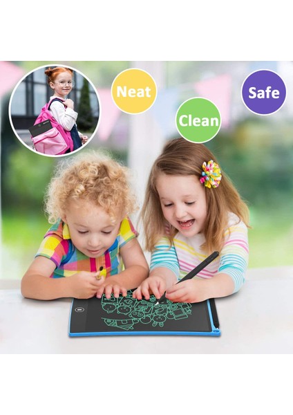 Kilit Fonksiyonlu 8,5 Inç LCD Yazma Tableti Ofis Beyaz Tahta Bülten Tahtası Mutfak Notu Uyarı Buzdolabı Panosu Manyetik Günlük Planlayıcı Hediyeler, Mavi (Yurt Dışından) fırsatları