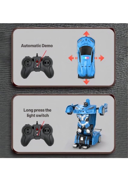 Uzaktan Kumandalı Araba - Robot Rc Arabaları Dönüştürün, Bir Düğme Deformasyonu ve 360 ° Dönme Drift, 6+ Yaş Üzeri Erkek / Kız Çocuklar Için Polis Arabası Oyuncağını Dönüştürün (M (Yurt Dışından)