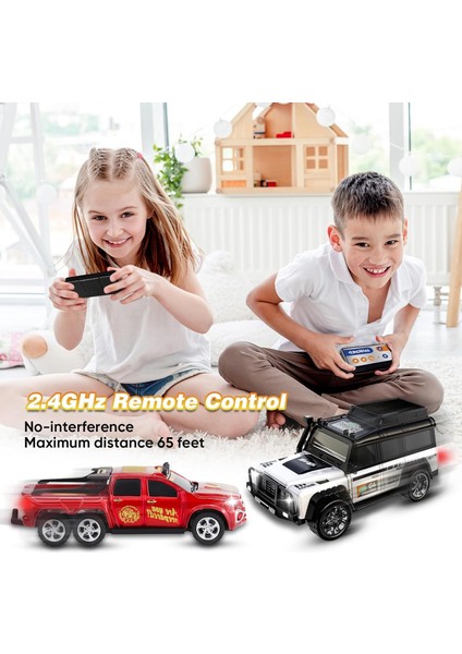 6+ Yaşındaki Çocuklar Için Uzaktan Kumandalı Araba, 2.4ghz Ayarlanabilir Hız Rc Arabalar, Usb-C Şarj Edilebilir 1:64 Ölçekli Kamyonet Model Oyuncaklar Römorklu, Erkekler ve Kızlar (Yurt Dışından) fiyatları