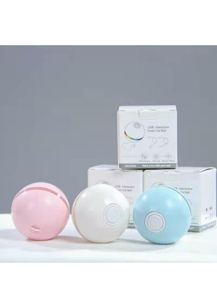 Evcil Hayvan Topu Oyuncak Renkli LED Dönen Flaş Topu Oyuncak Kedi USB Kedi Oyuncak (Yurt Dışından) modelleri