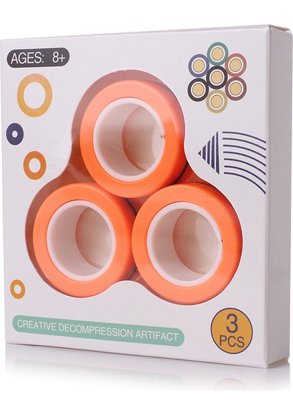 Dekompresyon Manyetik Halka Dehb Anksiyete Manyetik Halka Komik Hediye Çocuk Manyetik Dönen Halka Yüzük (Yurt Dışından)