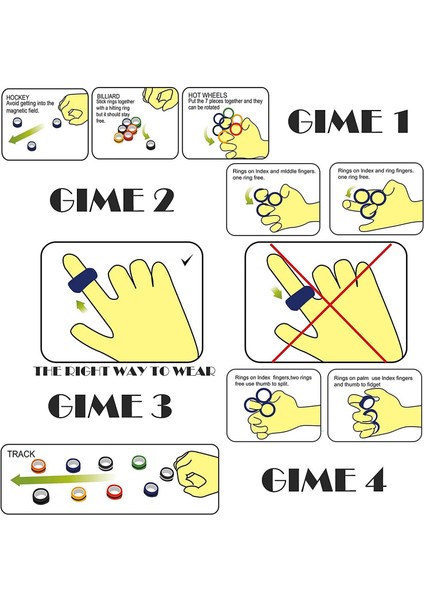 Dekompresyon Manyetik Halka Dehb Anksiyete Manyetik Halka Komik Hediye Çocuk Manyetik Dönen Halka Yüzük (Yurt Dışından) fiyatları
