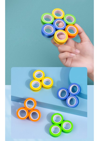 Dekompresyon Manyetik Halka Dehb Anksiyete Manyetik Halka Komik Hediye Çocuk Manyetik Dönen Halka Yüzük (Yurt Dışından) fırsatları