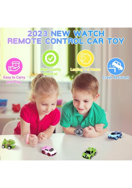 2023 Yeni Mini Uzaktan Kumandalı Araba Izle Oyuncaklar, 2.4 Ghz Karikatür Rc Saat Yarış Arabası, USB Şarjlı Uzaktan Kumanda Araba, Tiktok Izle Araba Erkek Kız Doğum Günü Hediyesi I (Yurt Dışından)