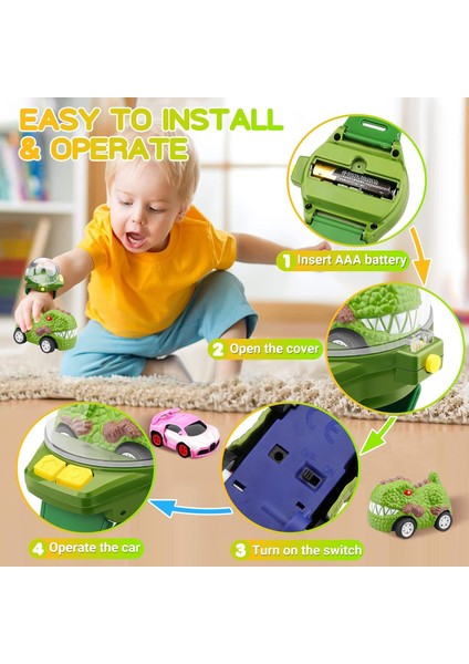 2023 Yeni Mini Uzaktan Kumandalı Araba Izle Oyuncaklar, 2.4 Ghz Karikatür Rc Saat Yarış Arabası, USB Şarjlı Uzaktan Kumanda Araba, Tiktok Izle Araba Erkek Kız Doğum Günü Hediyesi I (Yurt Dışından)