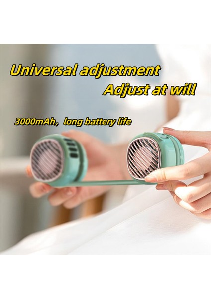 asılı Boyun Fan Dijital Ekran Güç Kaynağı Bladeless Boyun Bandı Fan Taşınabilir Mini Hava Soğutucu USB (Yurt Dışından)