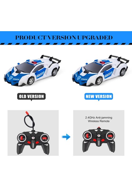 7-11 Yaş Çocuklar Için Deformasyon Araba, Dönüşen Araba Robot Araç Oyuncak Polis Arabası Erkek Çocuklar Için Uzaktan Kumandalı Sürüklenen Rc Yarış Arabası En Iyi Doğum Günü Noel H (Yurt Dışından) fiyatları