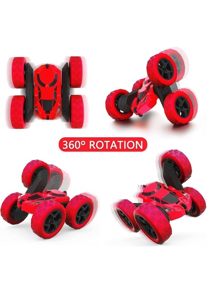Uzaktan Kumandalı Araba, Rc Arabalar Dublör Araba Oyuncak, 4WD 2.4ghz Çift Taraflı 360° Dönen Farlı Rc Araba, Erkekler/kızlar Için Çocuk Noel Oyuncak Arabaları (Yeşil) (Kırmızı) (Yurt Dışından) fiyatları