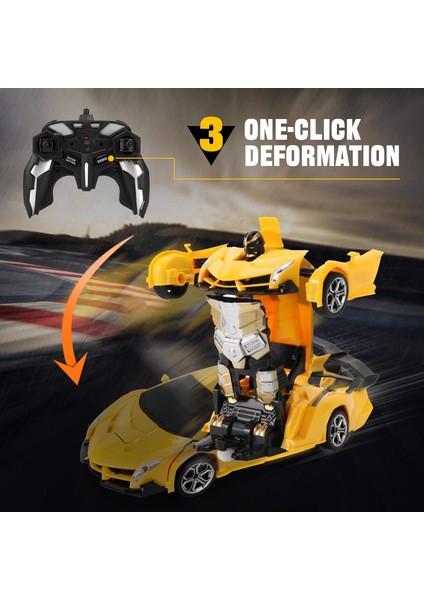 Erkekler Için Rc Arabaları Dönüştürün 4-7 8-12, 2.4ghz 1:18 Ölçekli Uzaktan Kumandalı Araba Dönüştürme Robotu, Tek Tuşla Deformasyon 360° Dönüş (Yurt Dışından)
