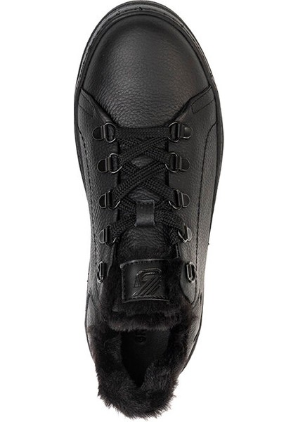 Kadın Siyah Deri Sneaker Ayakkabı 3K2SA33070