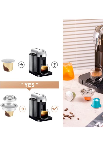 Vertuo Next Makine Uyumlu Kahve Kapsülleri Için Yeniden Kullanılabilir Kapsül Adaptörü 150ML (Yurt Dışından)