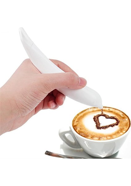 Elektrikli Latte Sanat Kalemi Kahve Kek Baharat Dekorasyon Oyma Pişirme Pastacılık Aletleri Beyaz (Yurt Dışından) indirimleri